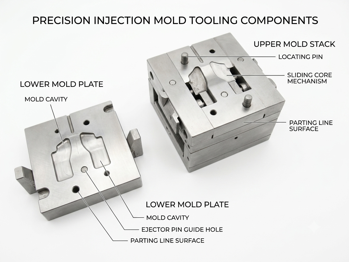 Precision Injection Mould Tooling Components